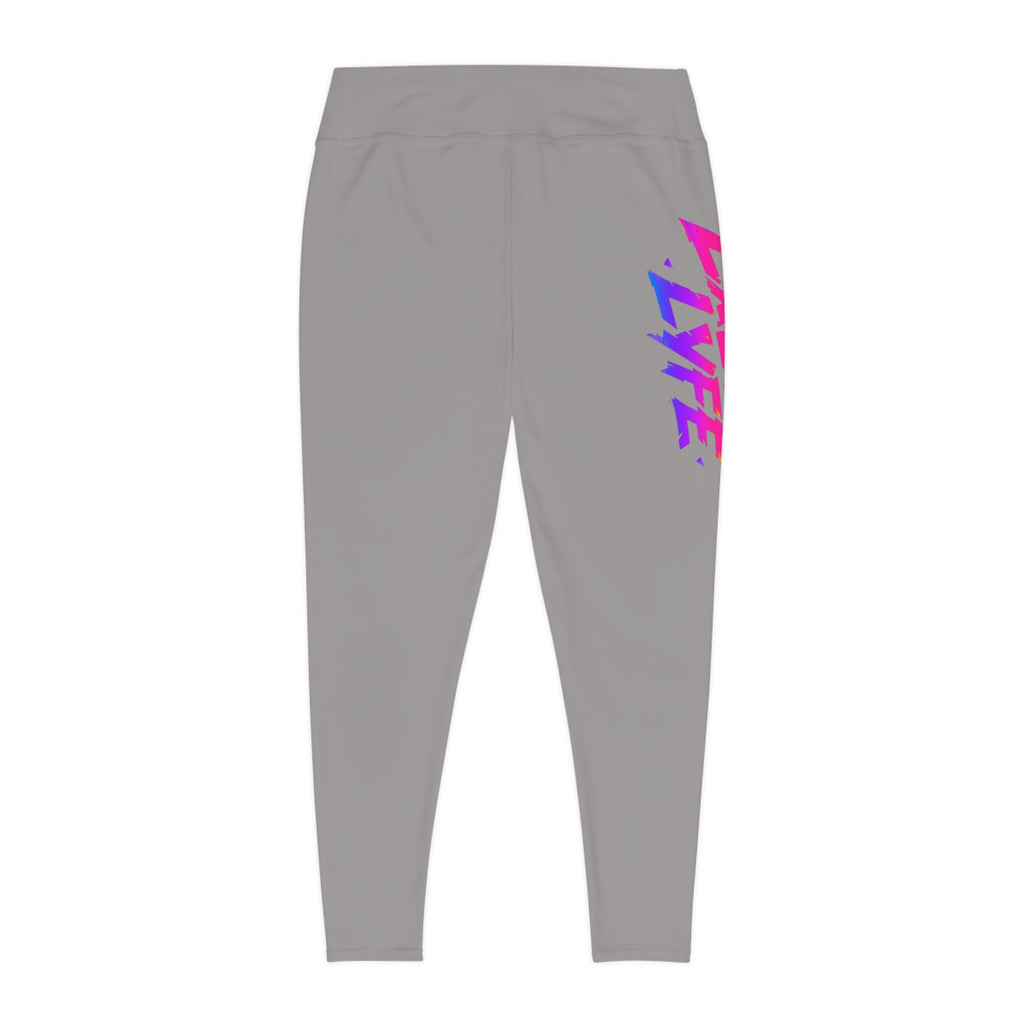 Plus Size Exotic Lyfe Leggings — Retro 'Zyte' Side Graphic High-Waist Active Leggings