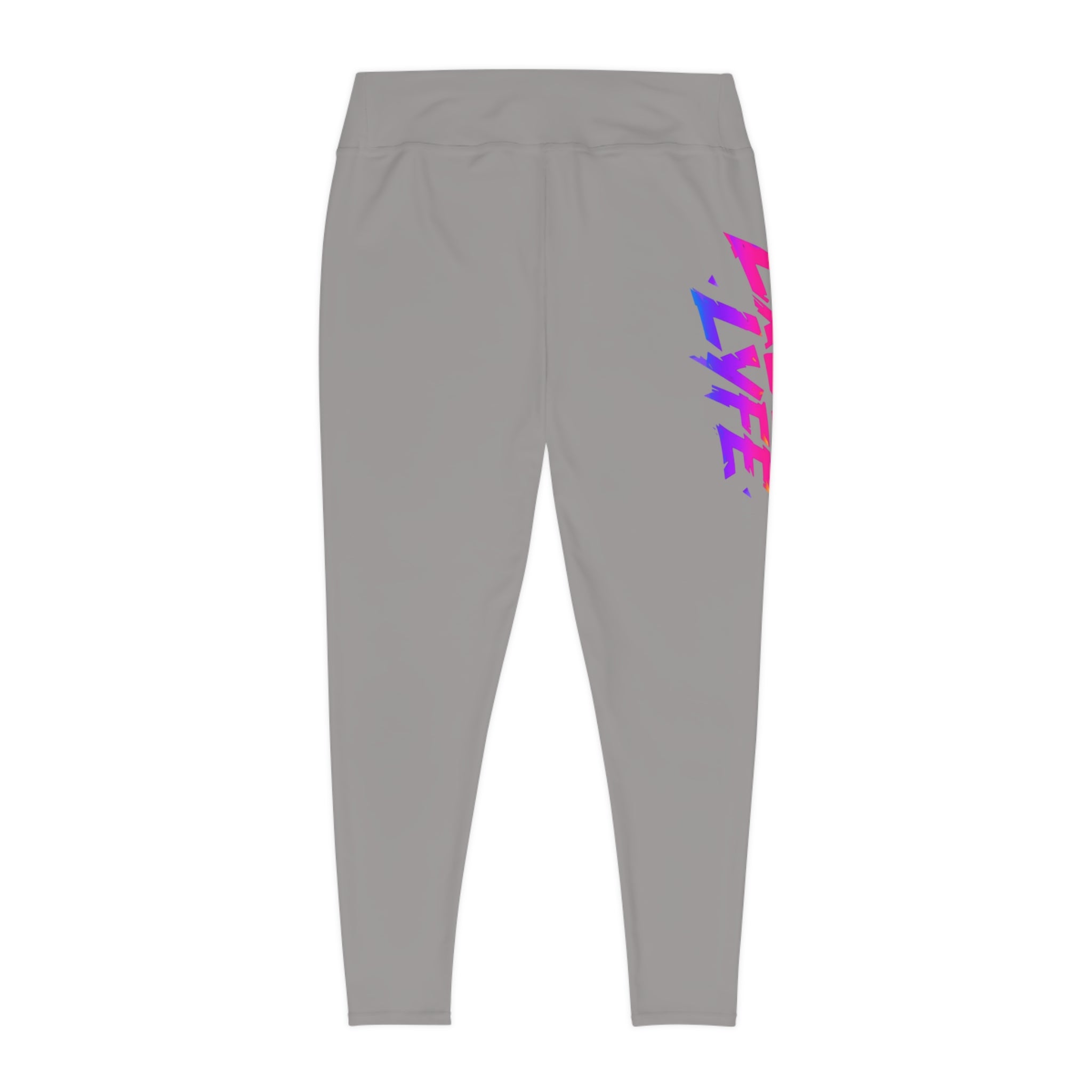 Plus Size Exotic Lyfe Leggings — Retro 'Zyte' Side Graphic High-Waist Active Leggings