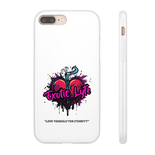 'Exotic Lyfe' Heart Graphic Clear Protective Flexi Phone Case