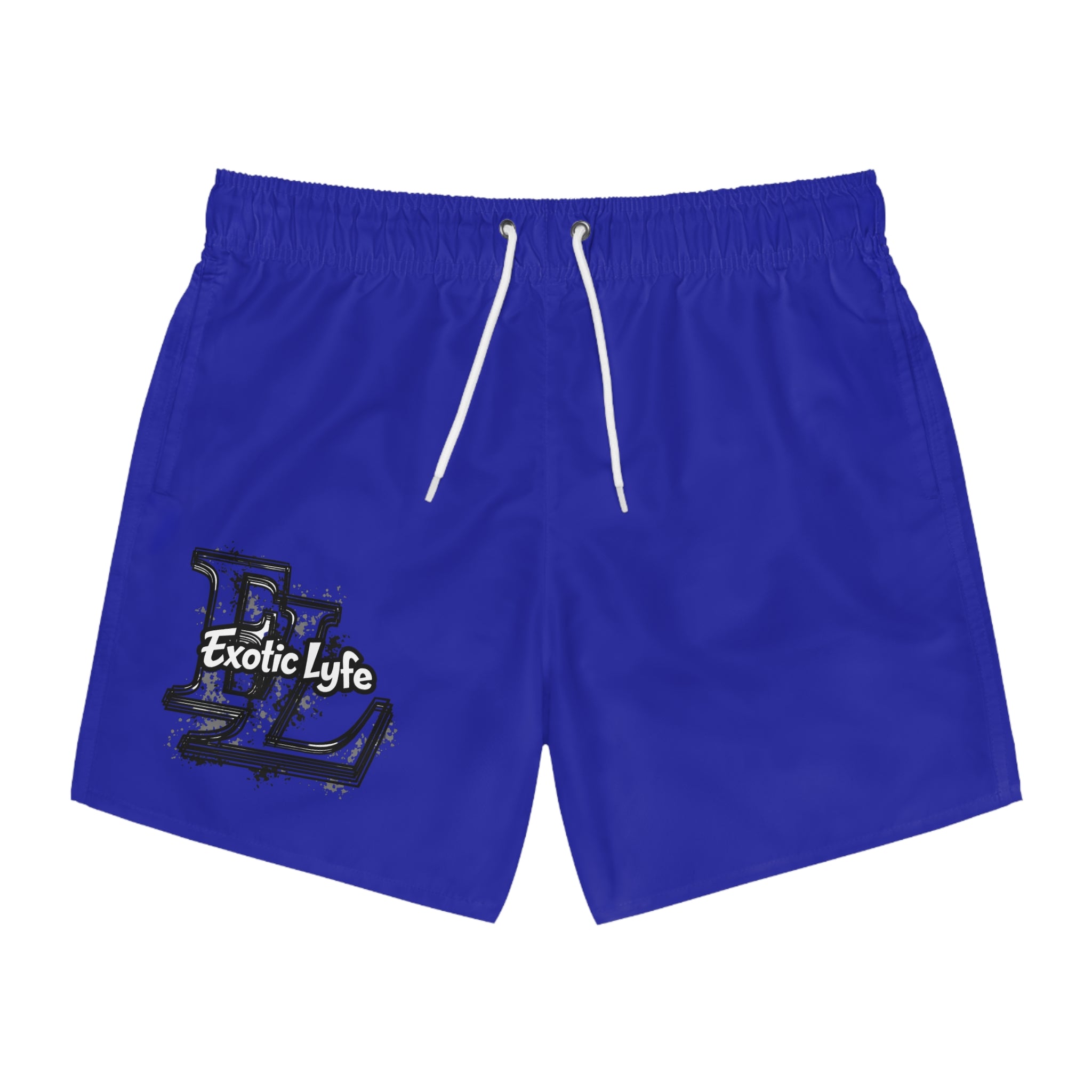 Swim Trunks — Exotic Lyfe Logo Blue Beach Shorts