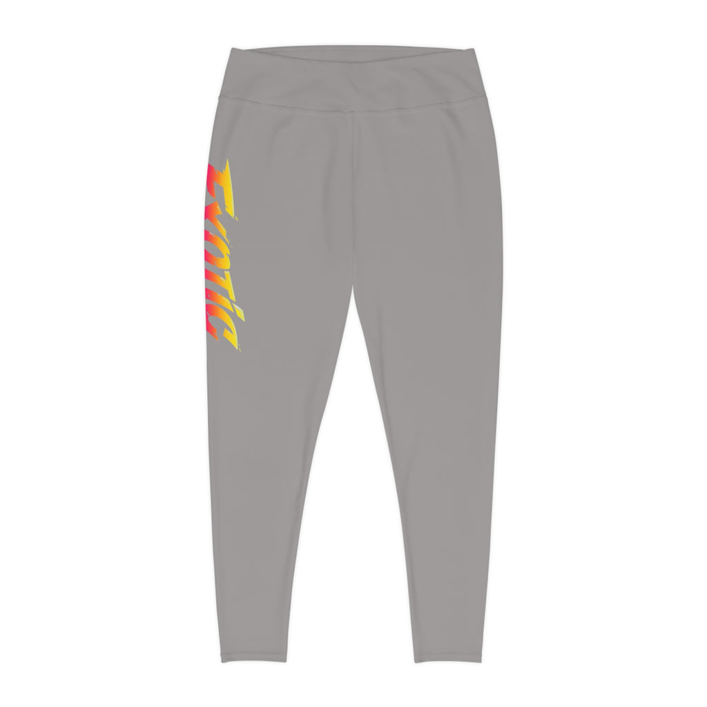 Plus Size Exotic Lyfe Leggings — Retro 'Zyte' Side Graphic High-Waist Active Leggings