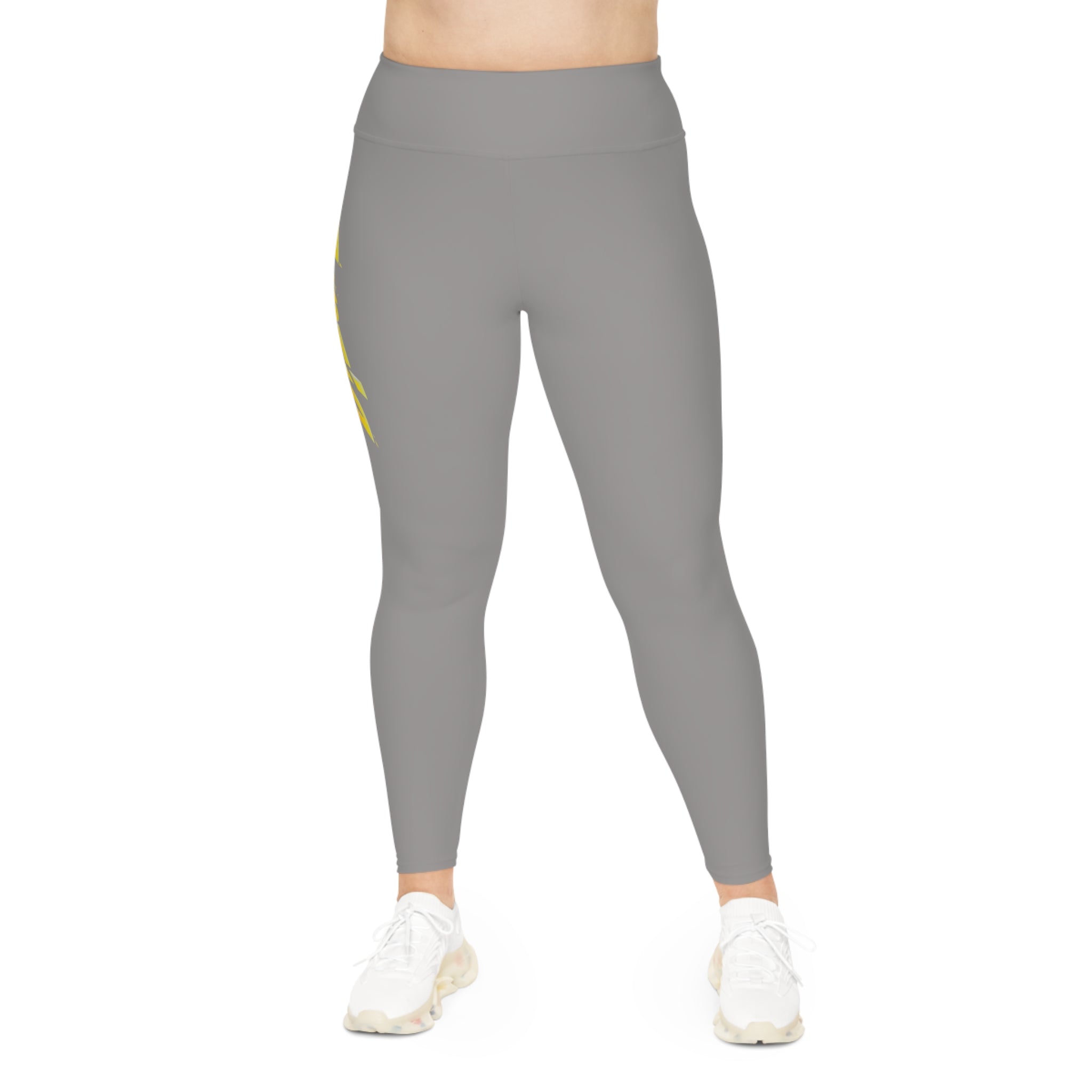 Plus Size Exotic Lyfe Leggings — Retro 'Zyte' Side Graphic High-Waist Active Leggings