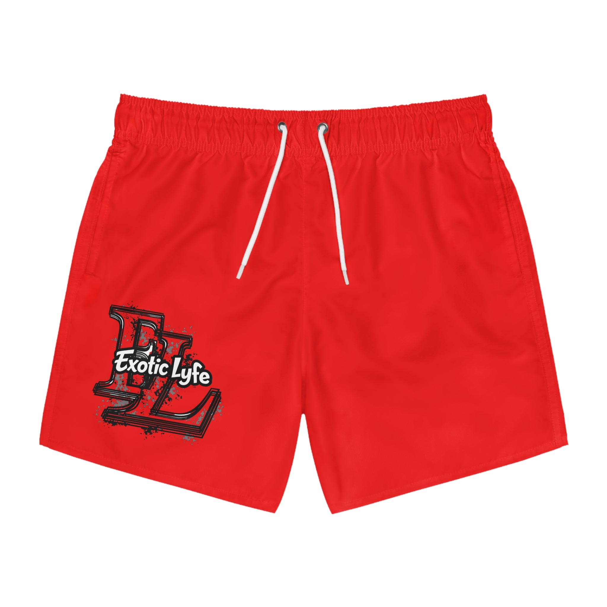 Red 'Exotic Lyfe' Swim Trunks – Bold Beach Boardshorts
