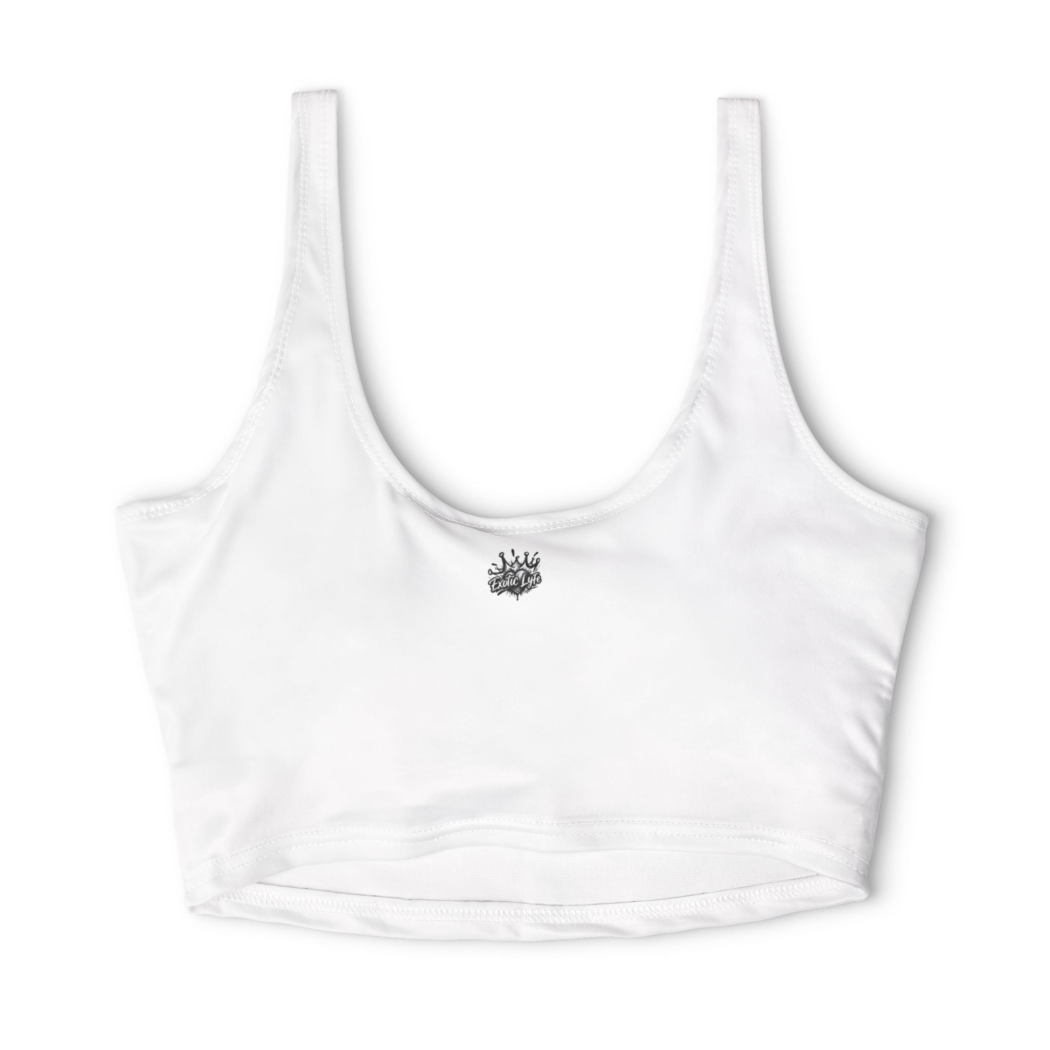 Exotic Lyfe Sports Bra — Colorful Gradient Logo Crop Top